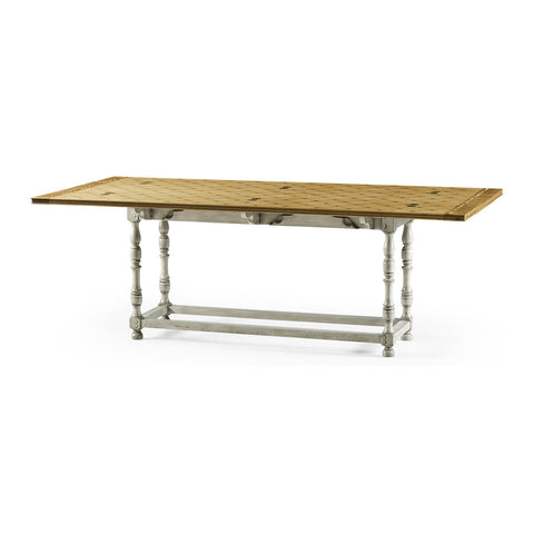 Rustic Parquetry Hunt Dining Table