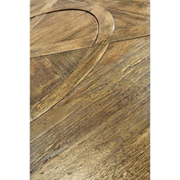 Rustic Round Dining Table - Medium Brown - English Georgian America