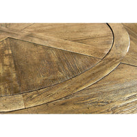 Rustic Round Dining Table - Medium Brown - English Georgian America