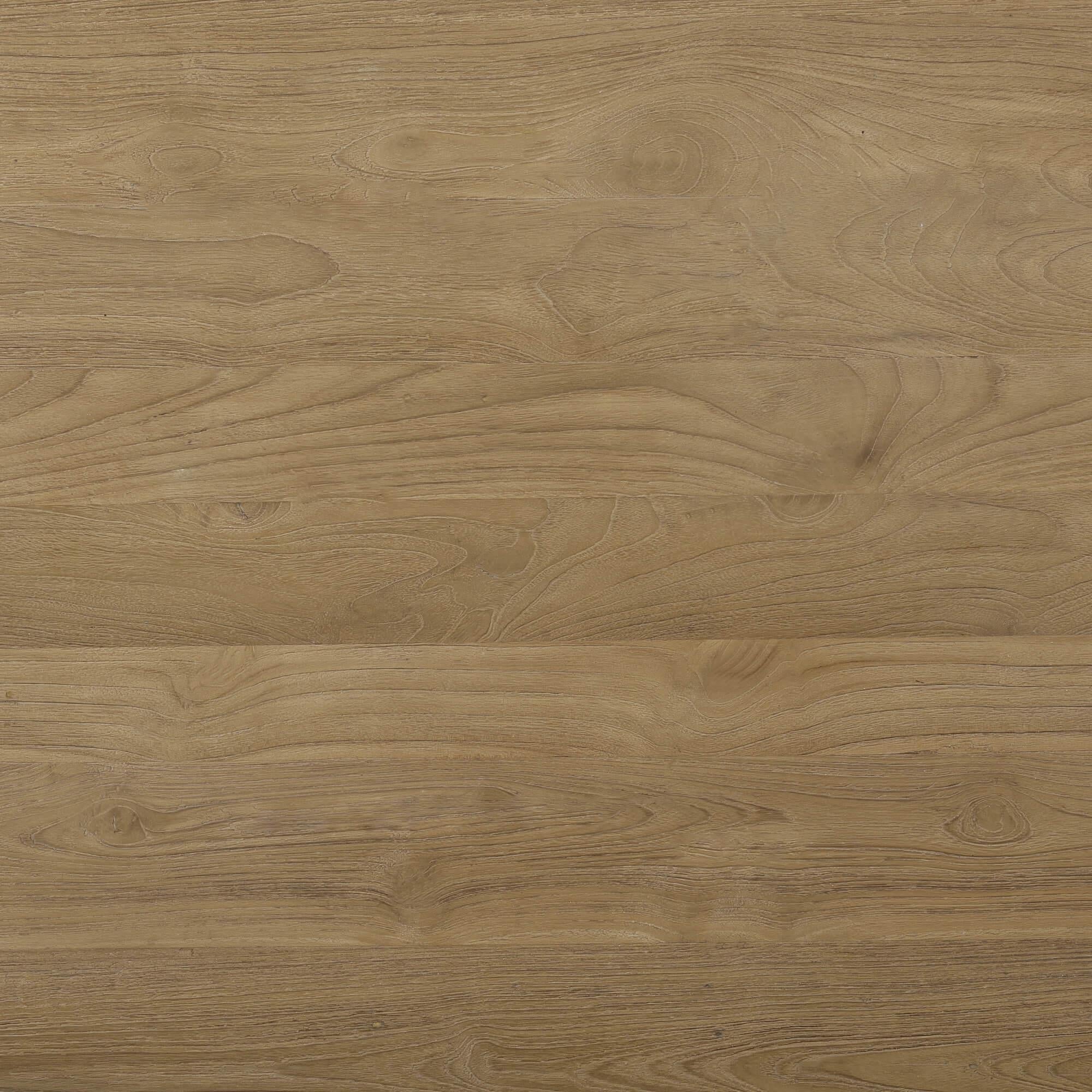Close-up wood grain rustic teak coffee table.