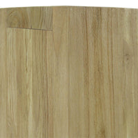 Console table close-up, vertical wood grain texture.