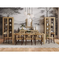 Styled dining room with Scandinavian teak table ensemble