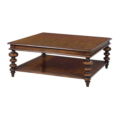 Rustic Square Coffee Table - Walnut Finish