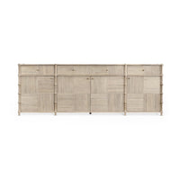 Rustic washed buffet sideboard front view.