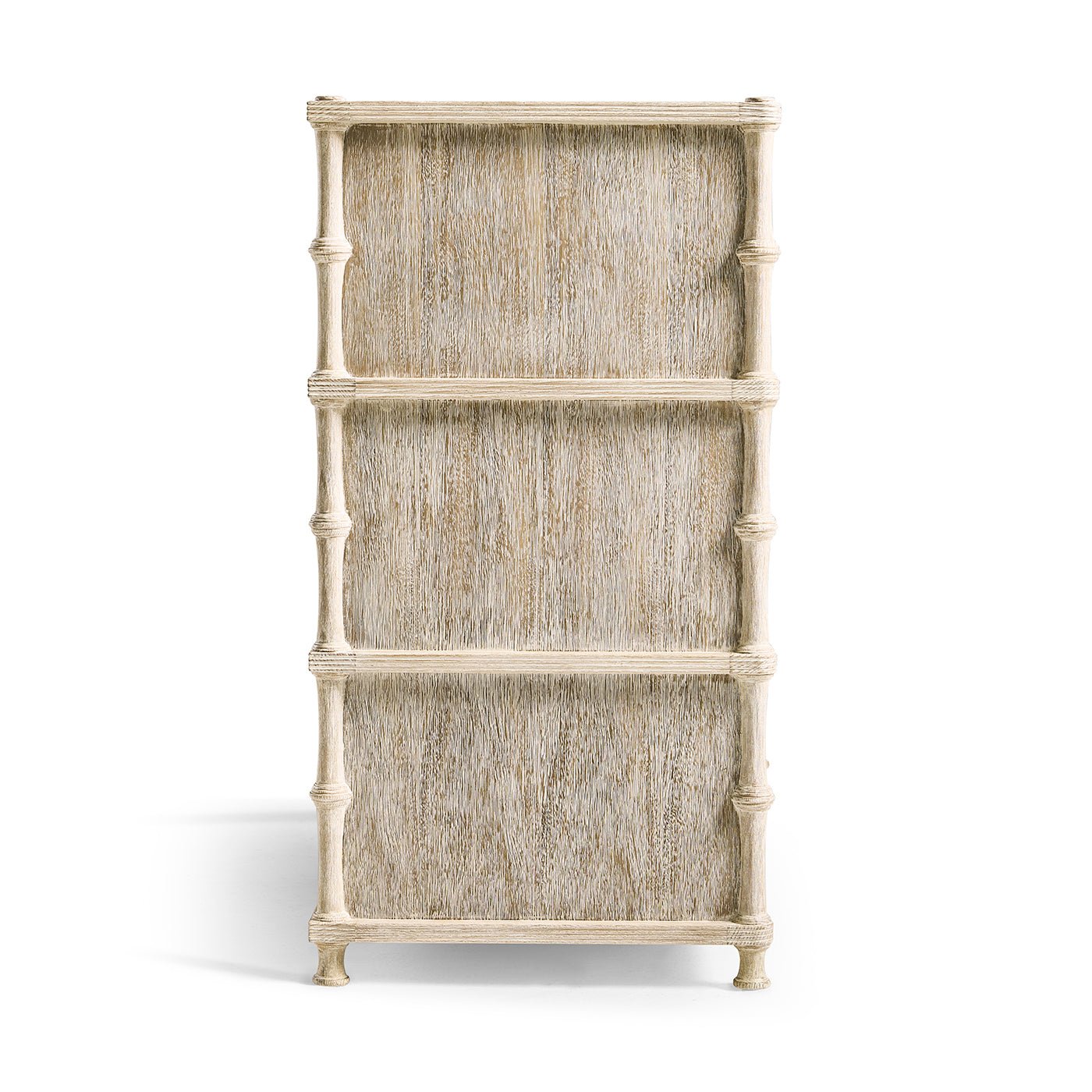 Rustic washed dresser, side view, showcasing texture details.