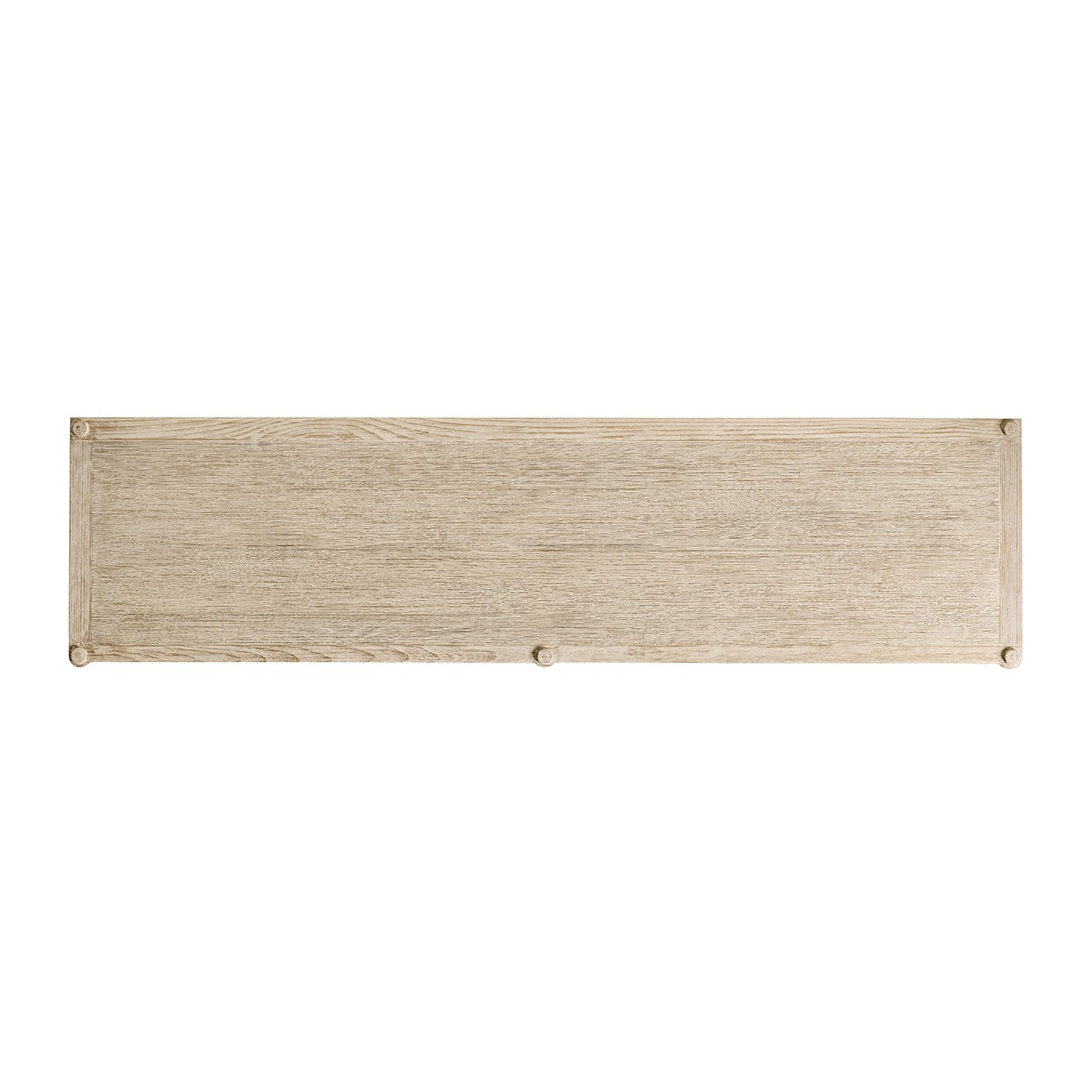 Rustic washed dresser, top view, smooth textured surface.