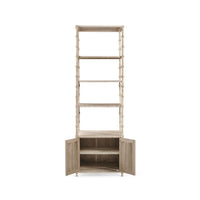 Front view of etagere with doors open.