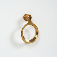 Gold handle detail for white European chest.