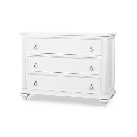 Rustic White Painted European Commode