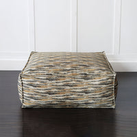 Rectangular pouf, top view, abstract design.