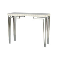 Art Deco console table angled front view.