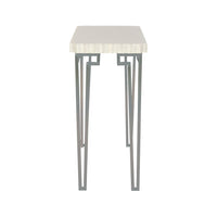 Art Deco console table side profile view.