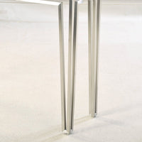 Metal leg detail on Art Deco console table.