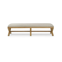 Front view of minimalist upholstered bench design.