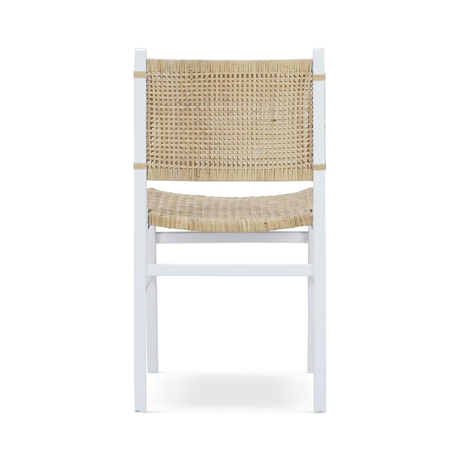 Back view of Scandinavian modern dining chair.