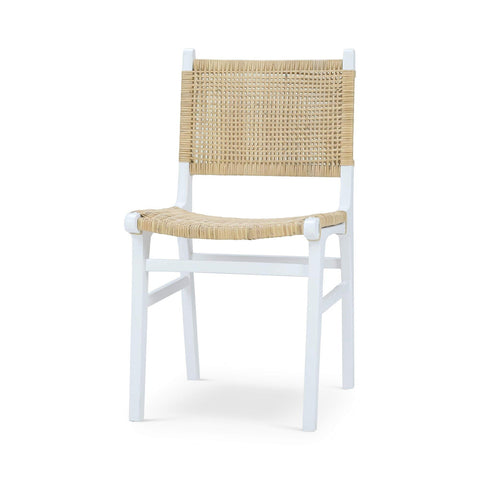 Scandinavian Modern White Painted Dining Chair