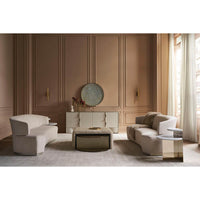 Beige sofas in elegant living room setting