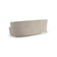 Beige modern sofa back angle view