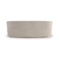 Beige modern sofa back view
