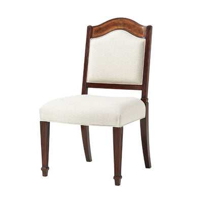 Front view of Sheraton Satinwood dining chair.