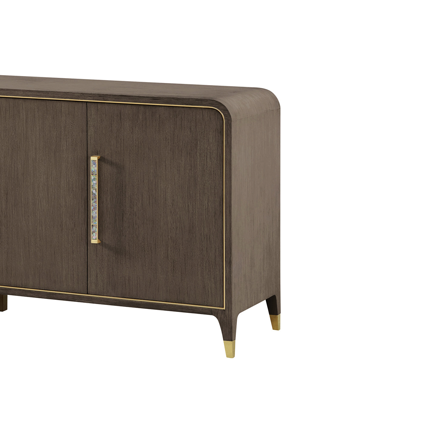Side angle of sideboard buffet showcasing detailed design.