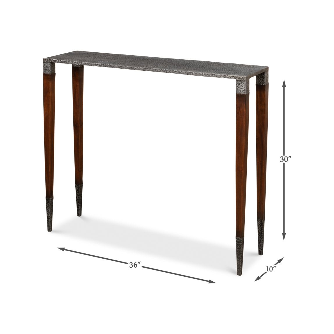 Dimensions of Slim Art Deco console table.