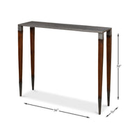 Dimensions of Slim Art Deco console table.