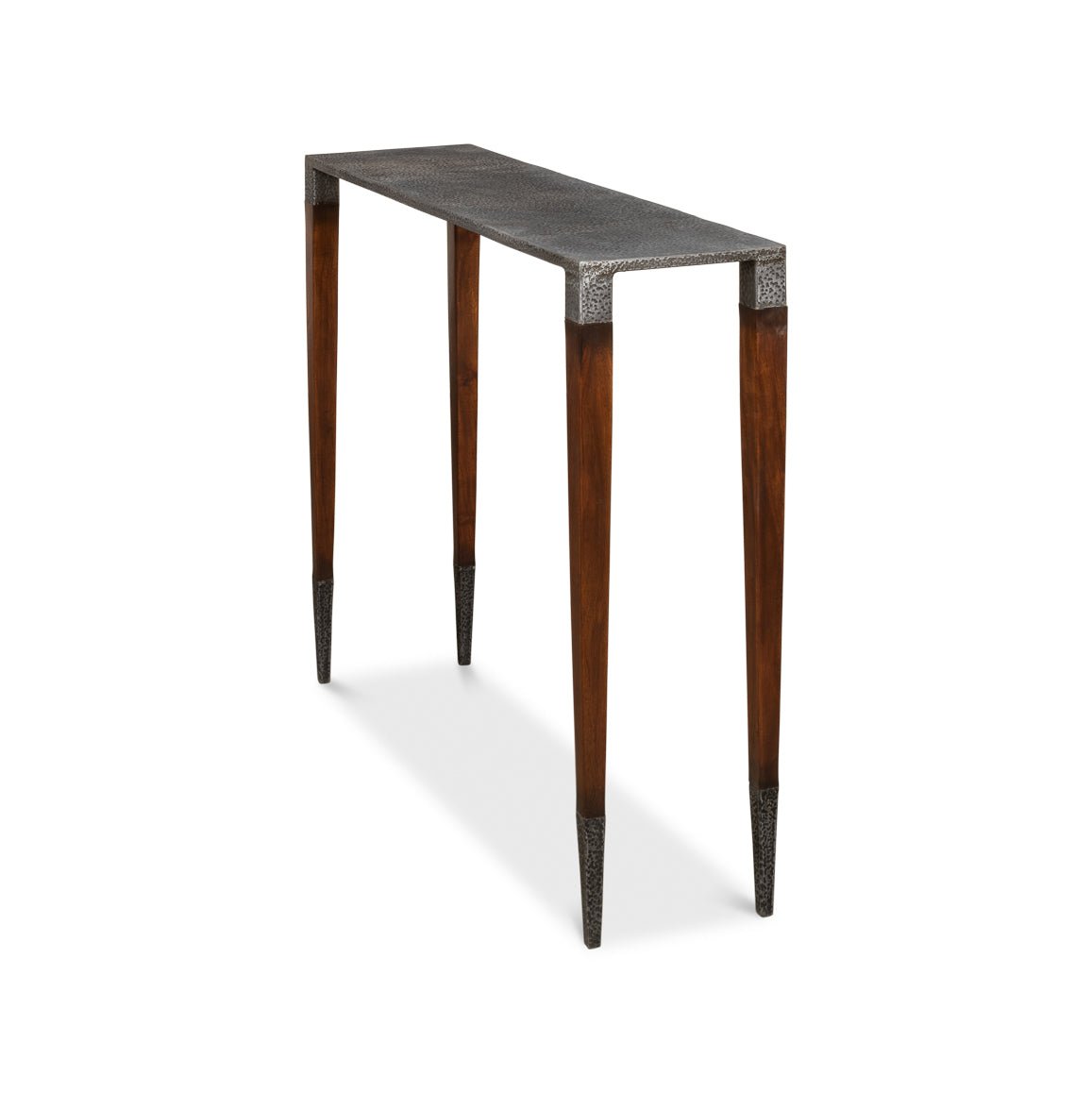 Side angle, Slim Art Deco console table.