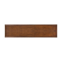 Top view of small classic console table surface, country finish.