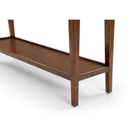 Bottom shelf and legs of small classic console table.
