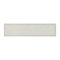 Top view of surface, small white console table.
