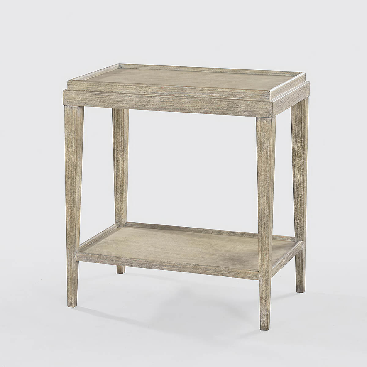 Small side table angled view with two tiers