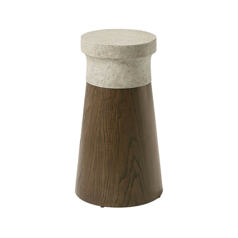Small Cylinder Accent Table - Dark