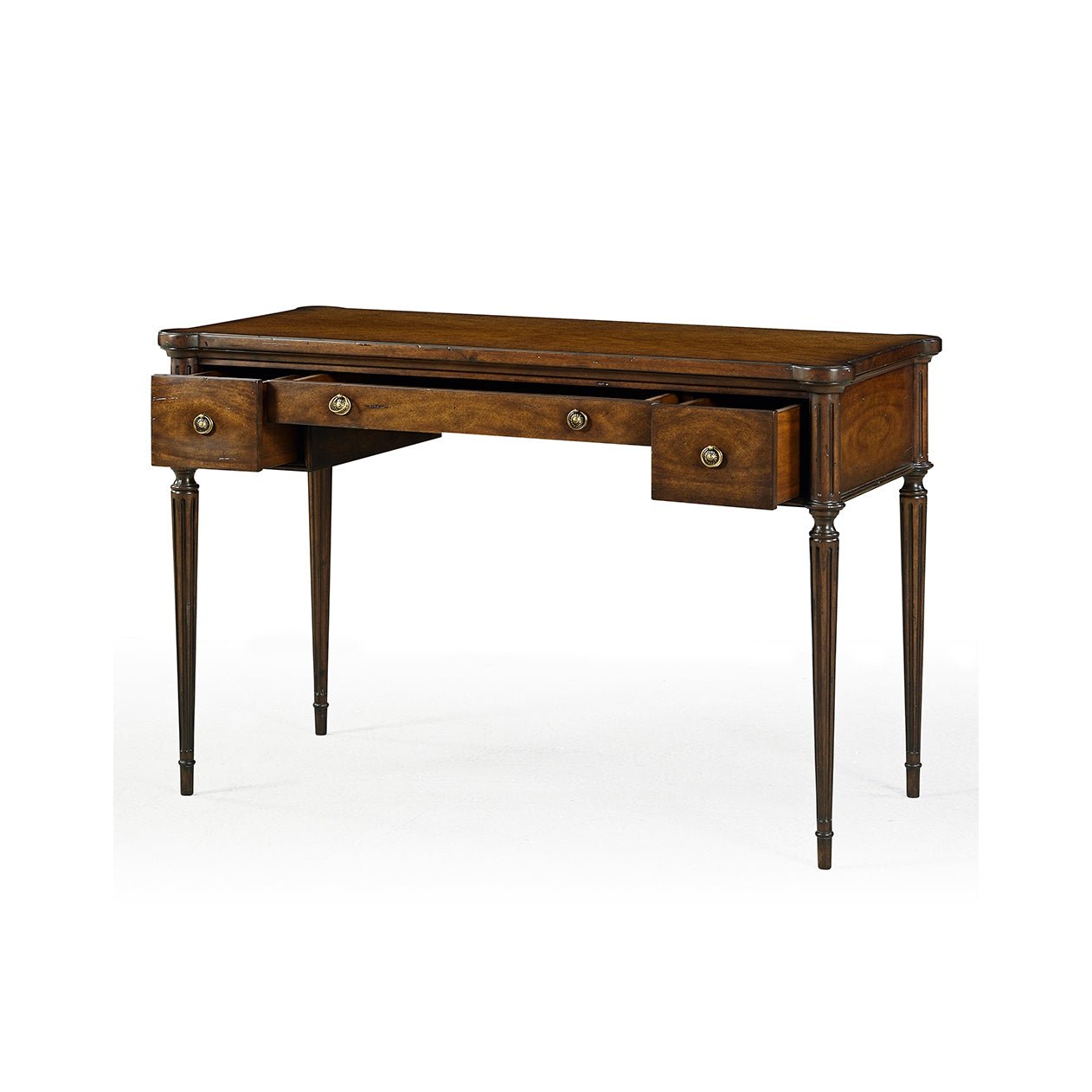 French Louis XVI desk, open drawers