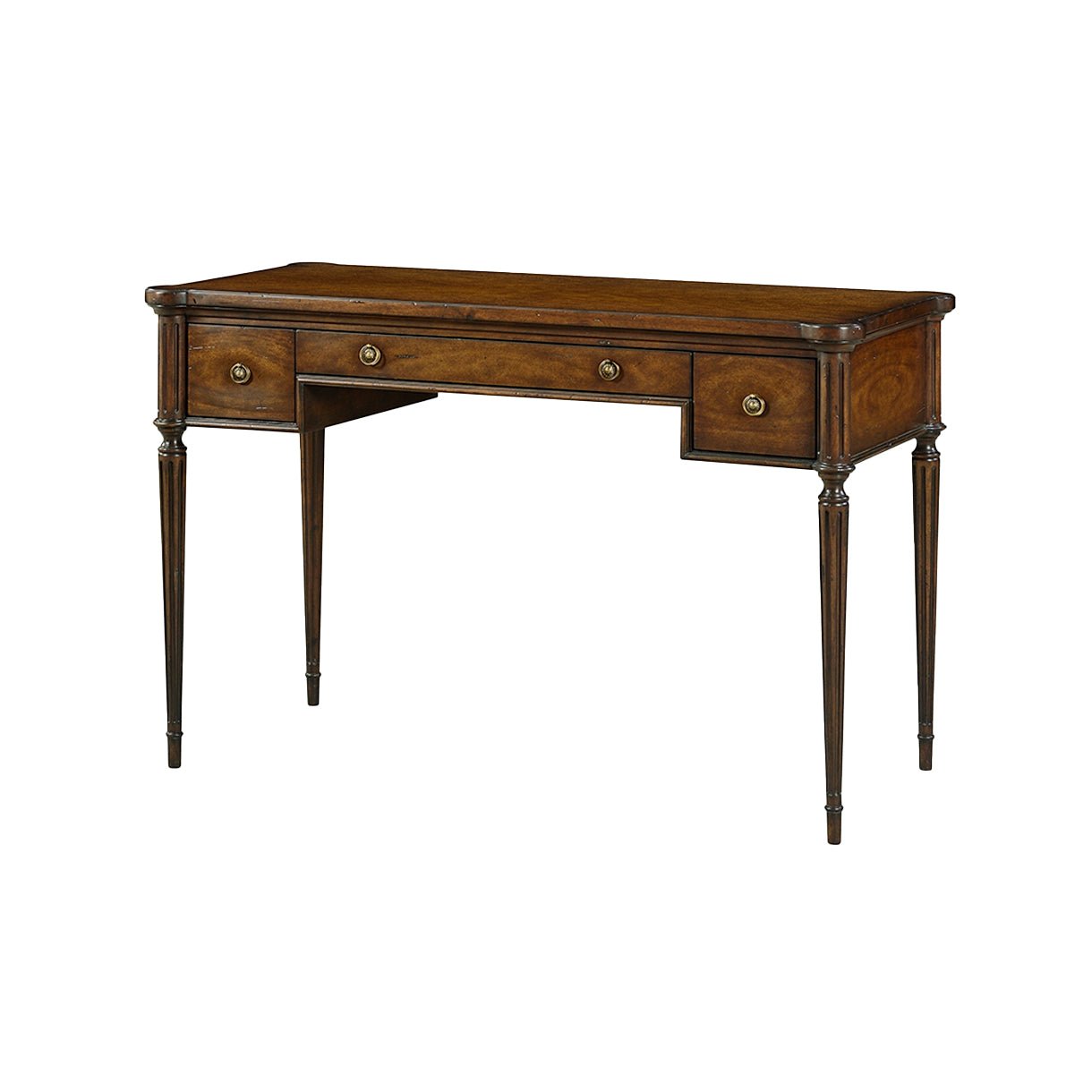 French Louis XVI desk, angled front view