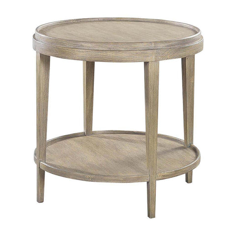 Small Greyed Classic Round End Table