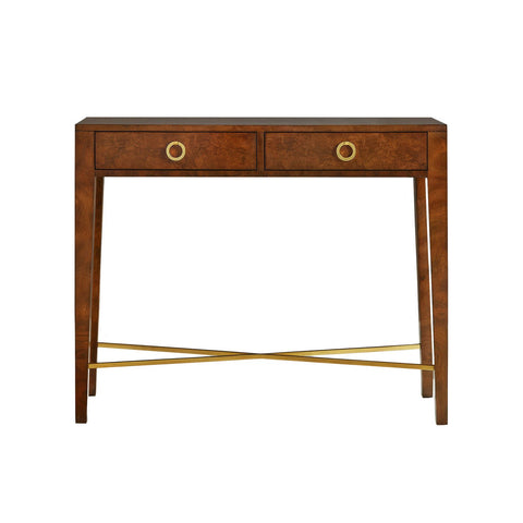Small Walnut Burl Console Table