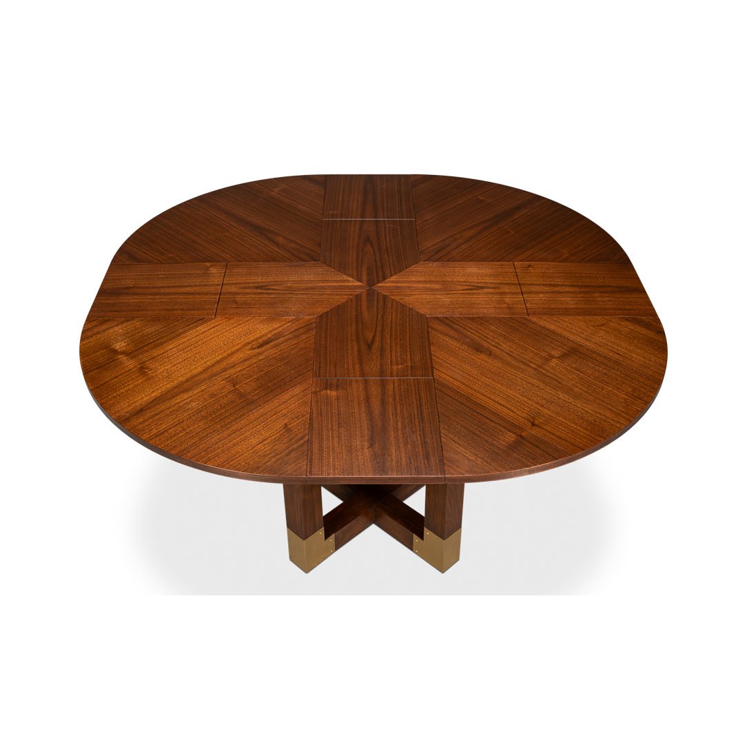Top view of table showing wood grain pattern.