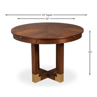 Dining table dimensions: 52
