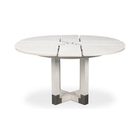 Top view, partially expanded Jupe dining table.