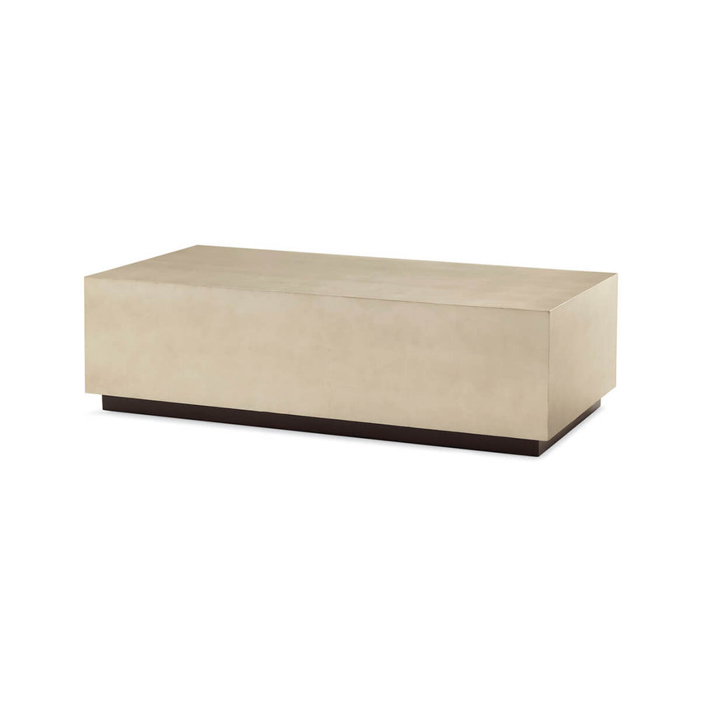Rectangular coffee table on white background.