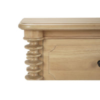 Close-up of dresser corner detailing.