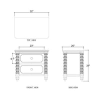 Dimensions and diagram of spool-turned nightstand design.