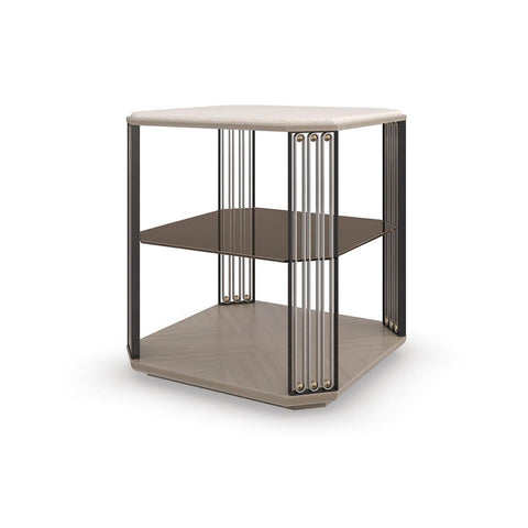Square French Art Deco End Table
