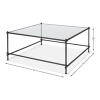 Square table with dimensions, 45