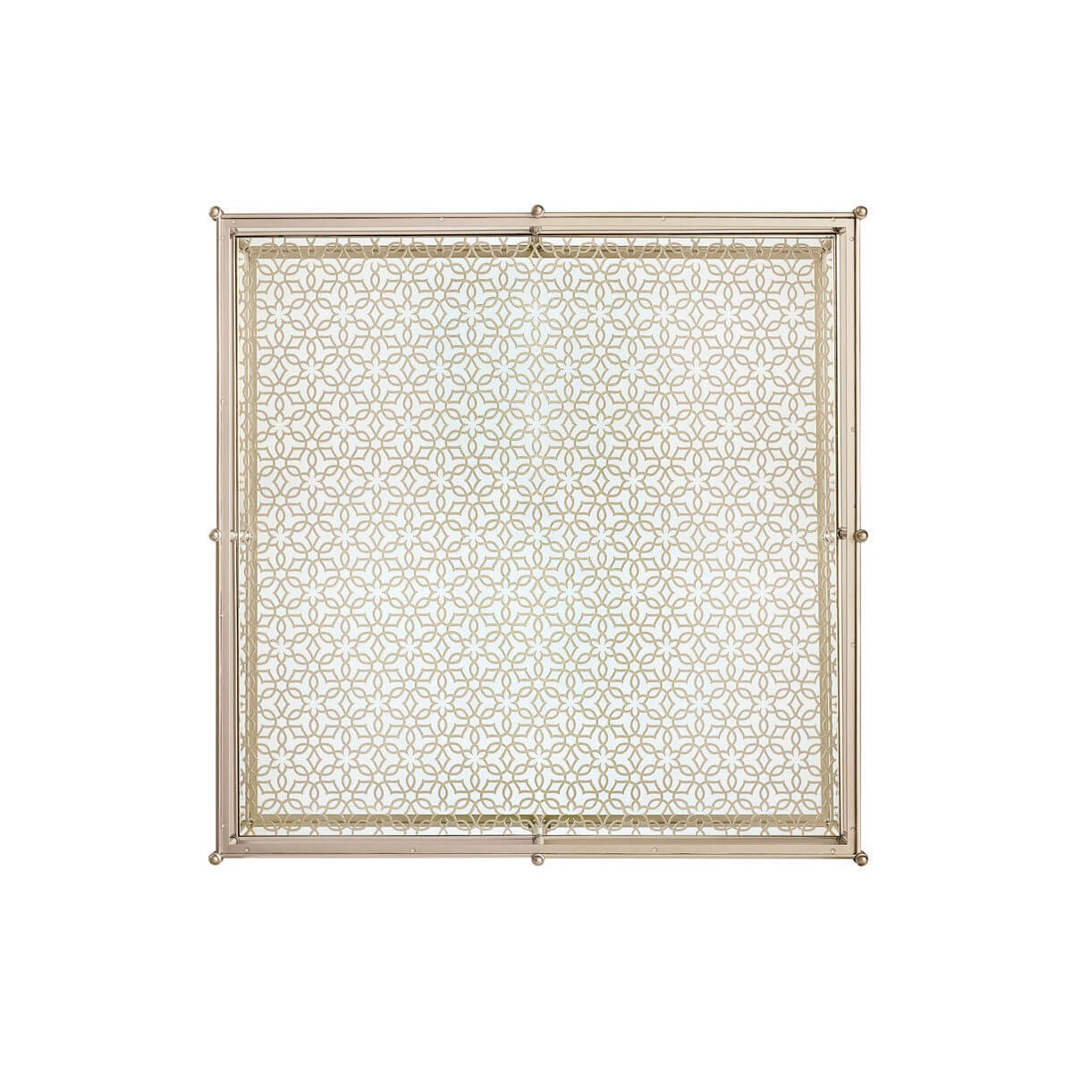 Top view of square luxury modern coffee table pattern.