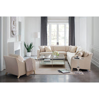 Square luxury modern coffee table in elegant living room.
