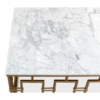 Square Mid Century Marble Top Coffee Table - English Georgian America