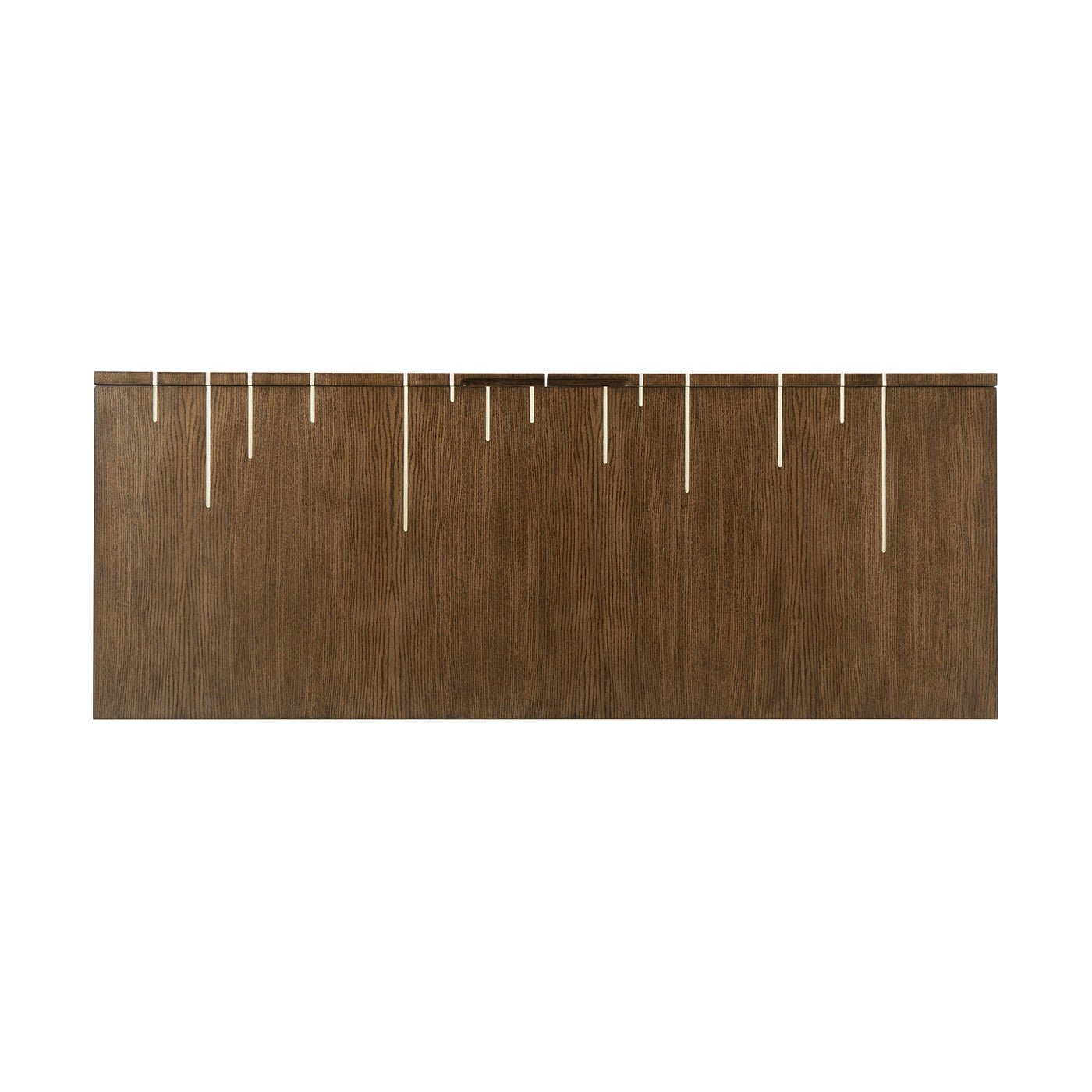 Top view of starburst art deco cabinet surface.