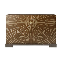 Starburst art deco cabinet front with geometric pattern.